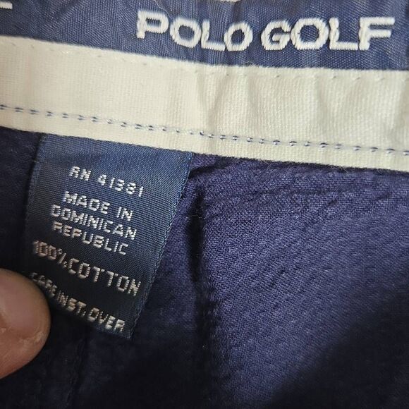 Vintage Polo Ralph Lauren Shorts Golf Pleated Seersucker 33 medium - Picture 6 of 12